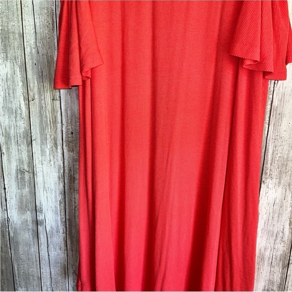 Umgee Pink Ribbed Open Shoulder Dress - Picture 4 of 5
